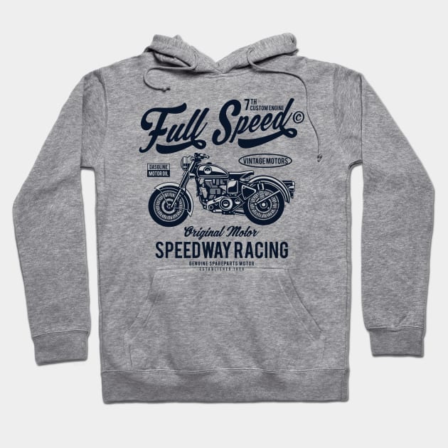 Full Speed Motorbike Racing Hoodie by lionkingdesign